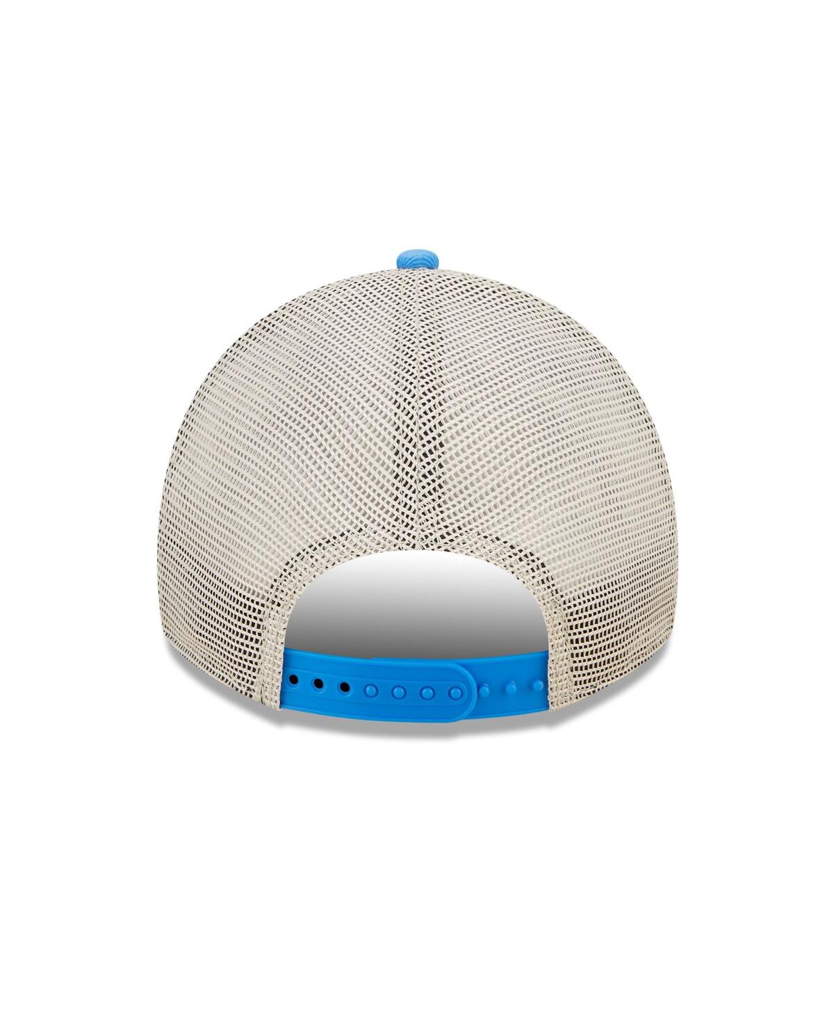 New Era Men's  Powder Blue, Natural Los Angeles Chargers Devoted Trucker 9twenty Snapback Hat In Powder Blue,natural