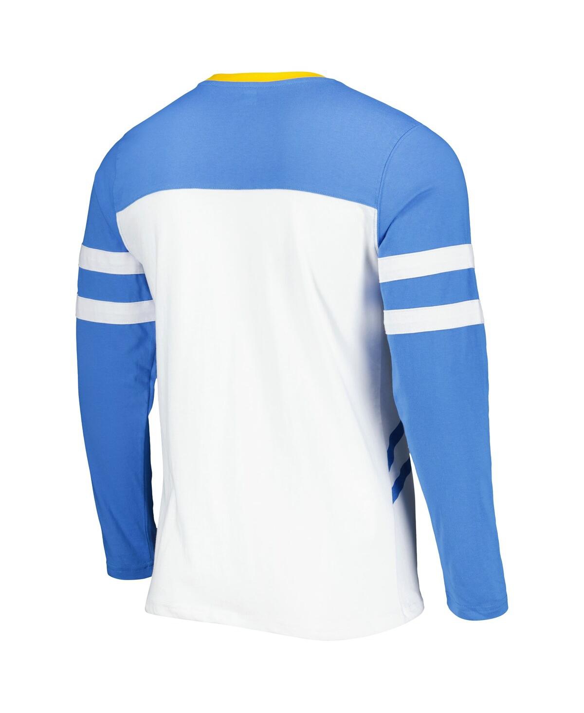 STARTER MEN'S STARTER POWDER BLUE, WHITE LOS ANGELES CHARGERS HALFTIME LONG SLEEVE T-SHIRT 