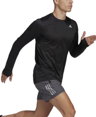 adidas - Men's Own the Run Performance AEROREADY Long-Sleeve T-Shirt