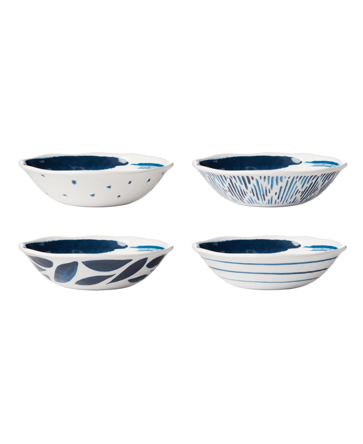 Blue Bay Melamine Assorted All-Purpose Bowls, Set Of 4 - White