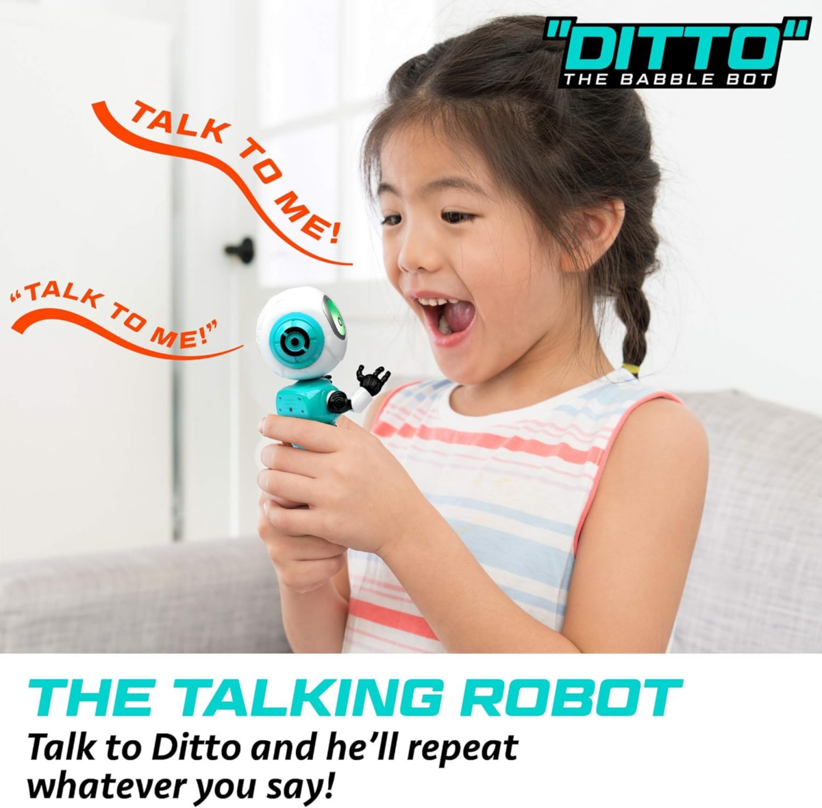 Force1 Ditto Mini Voice Changer Robot Toy for Kids -- Blue