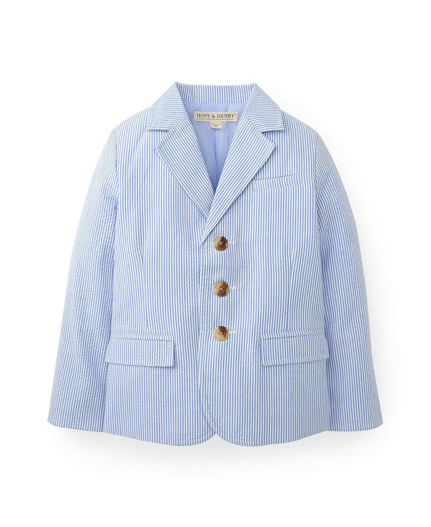 Toddler Boys Hope and Henry Classic Seersucker Suit Jacket