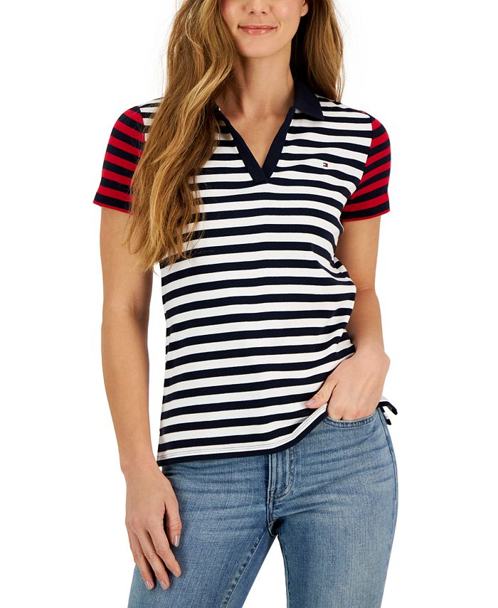 Macy's polo v store neck