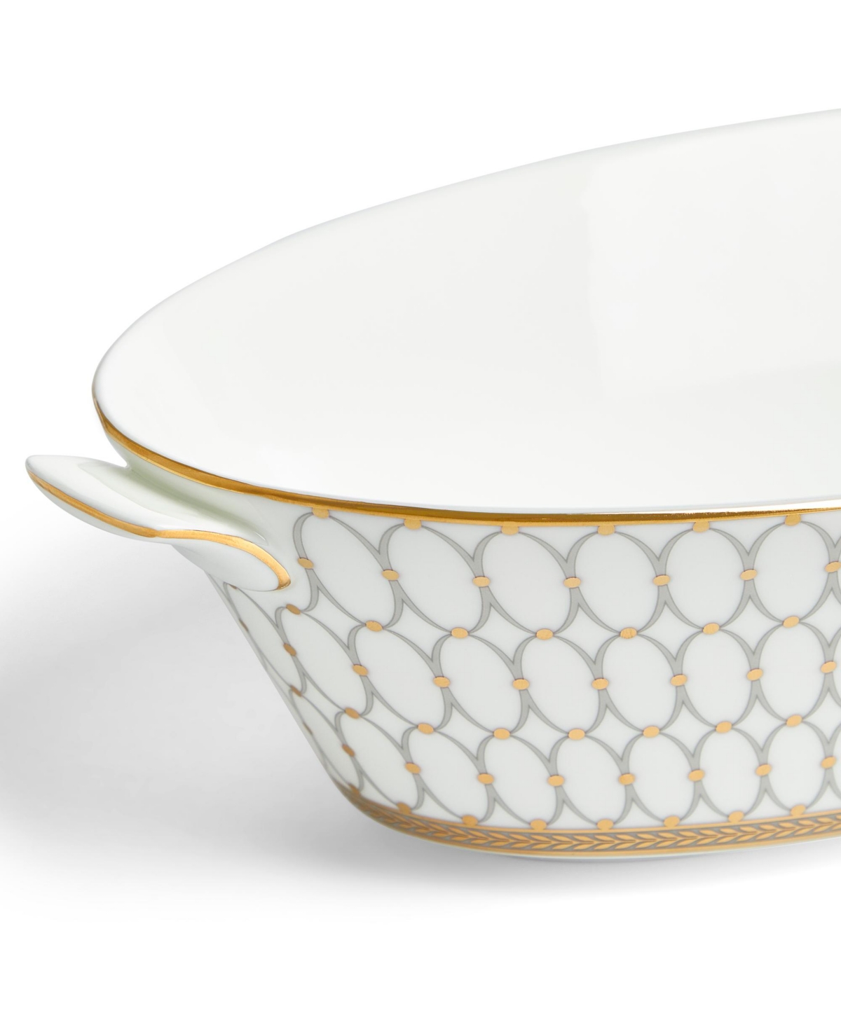 Renaissance Grey Open Oval Vegetable Dish