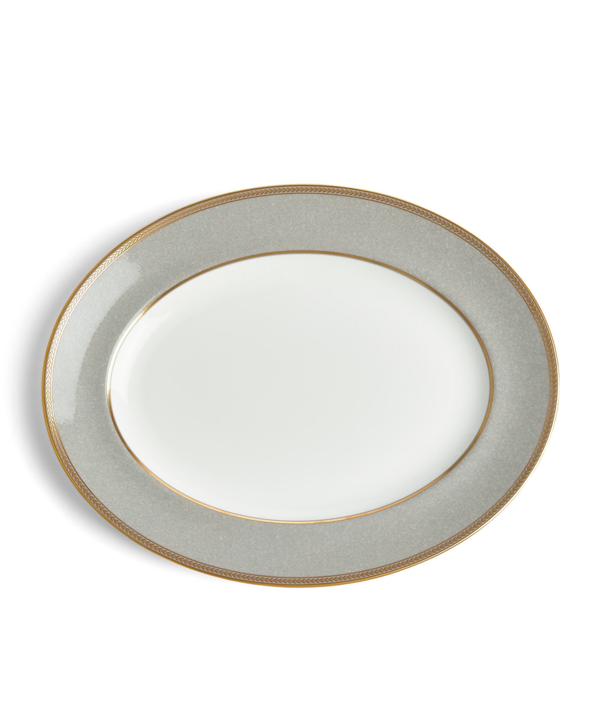 Wedgwood Renaissance Grey Oval Platter 13.75" In Open Misc
