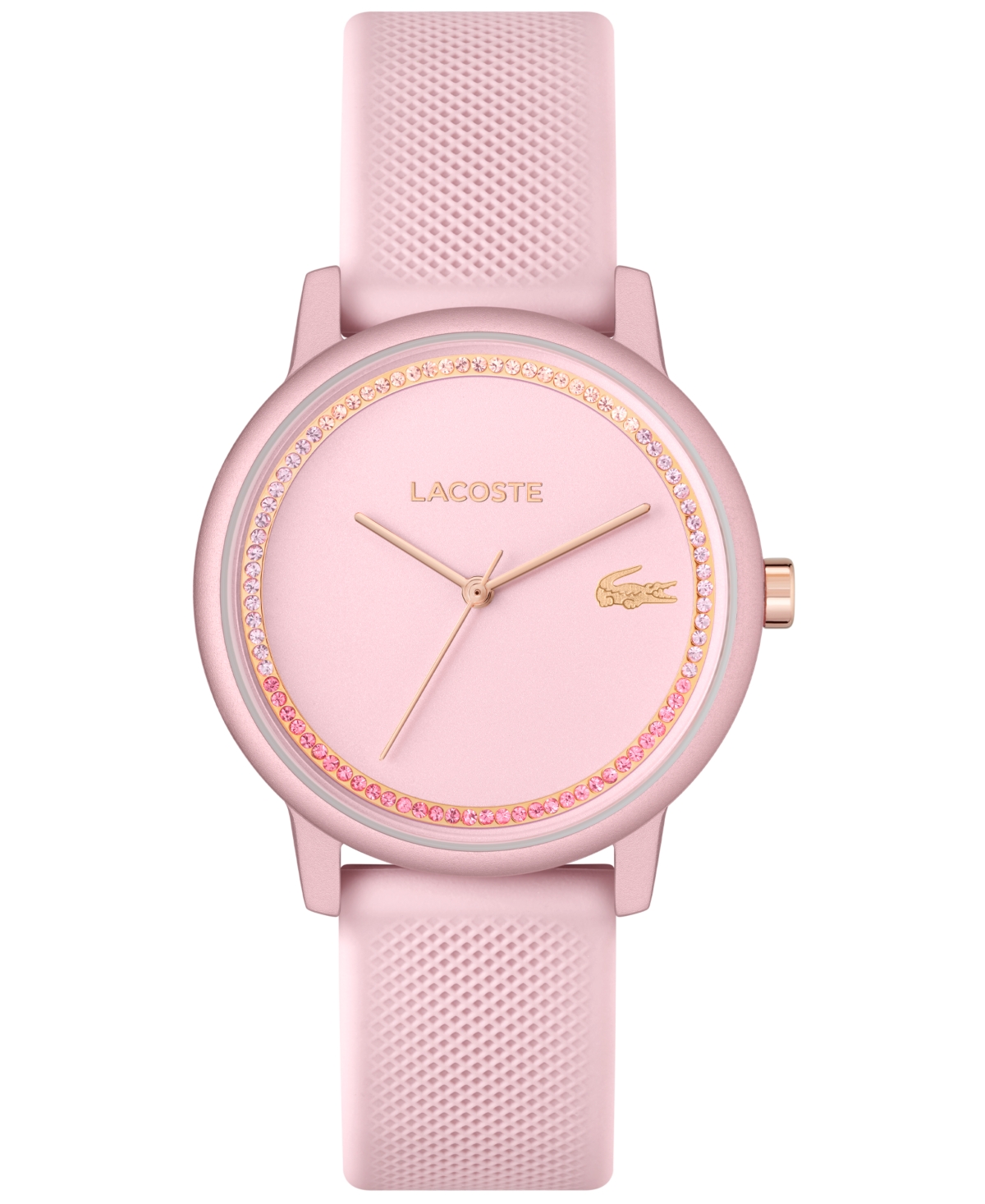 Shop Lacoste Women's L 12.12 Go Blush Silicone Strap Watch 36mm
