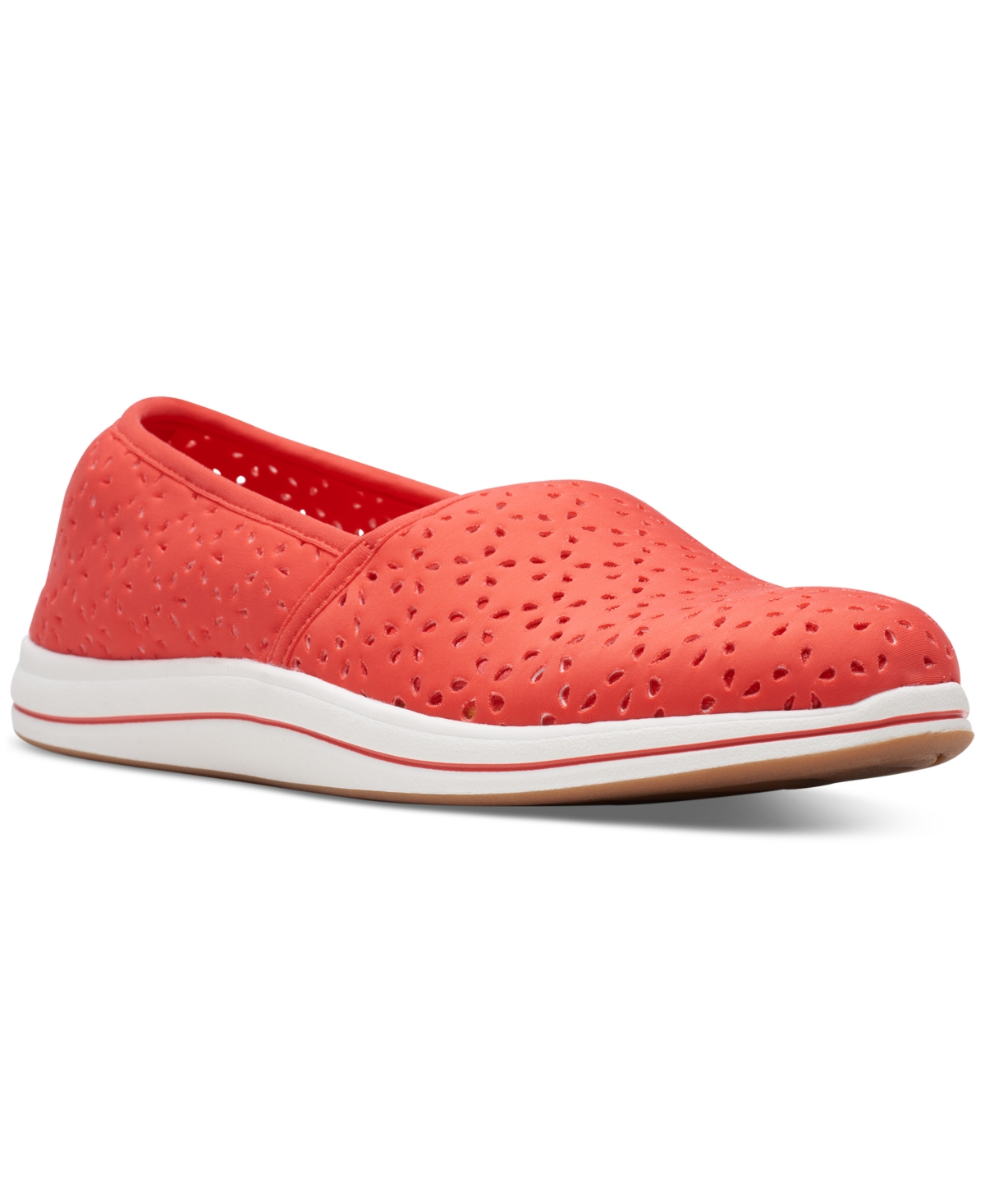 CLARKS WOMEN'S CLOUDSTEPPERS BREEZE EMILY PERFORATED LOAFER FLATS
