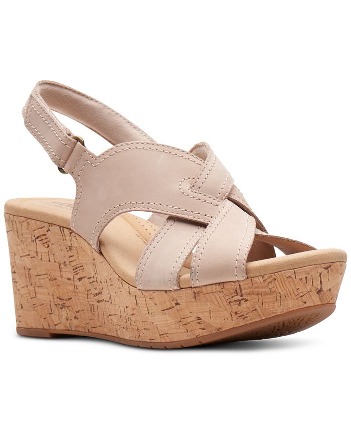 Clarks Rose Erin Woven-Strap Wedge Sandals - Macy's