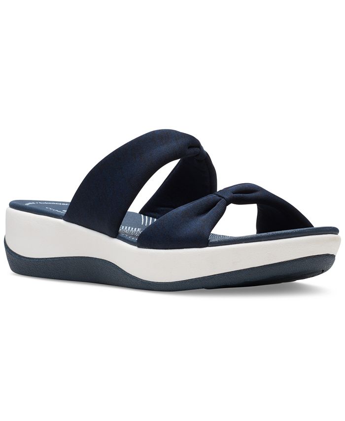 Clarks Women's Cloudsteppers Arla Coast Scrunched-Strap Sandals - Macy's
