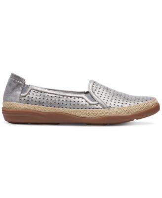 Slip-On Espadrille Leather Flats