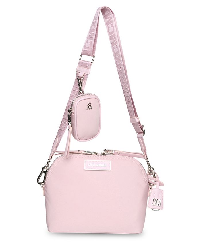 Steve Madden Daren Nylon Dome Crossbody Bag, Light Pink: Handbags