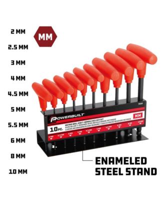 10 Piece Metric T-Handle Hex Key Wrench Set