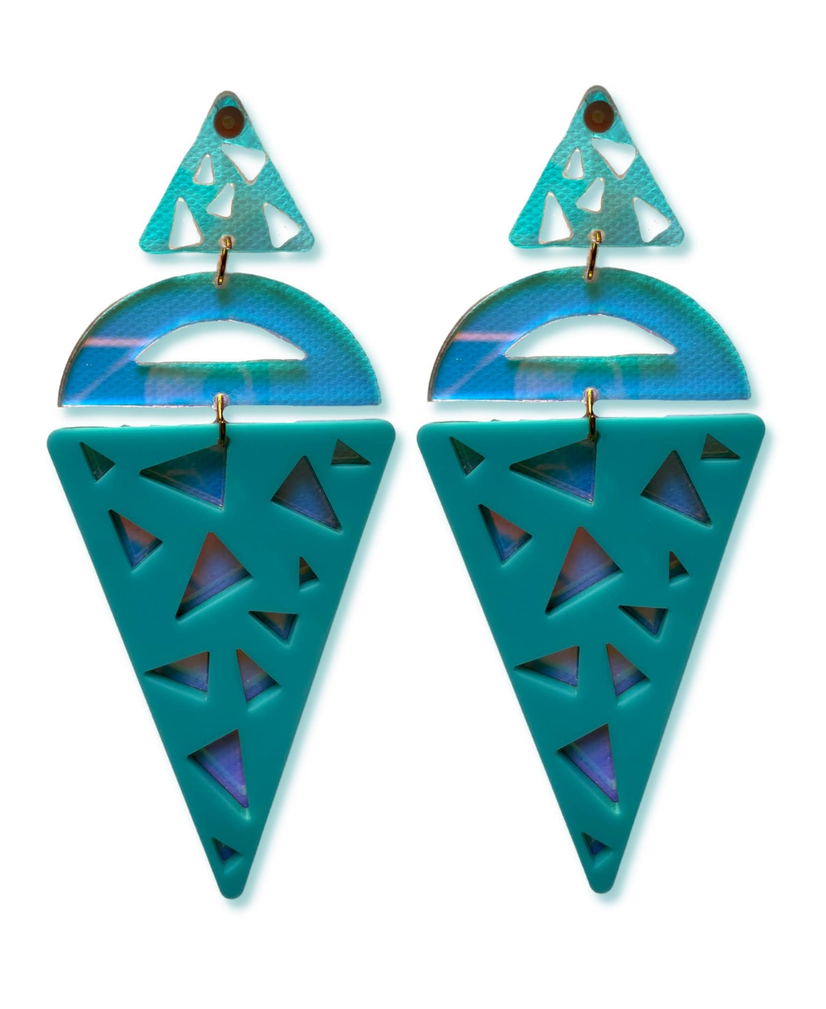 Swanky Designs Journee Drop Earrings In Turquoise