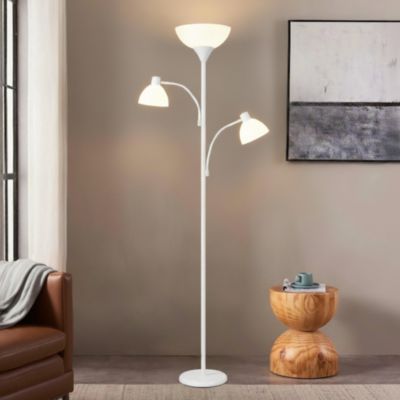 Sky Dome Double 72" LED Torchiere Floor Lamp with Adjustable Arms