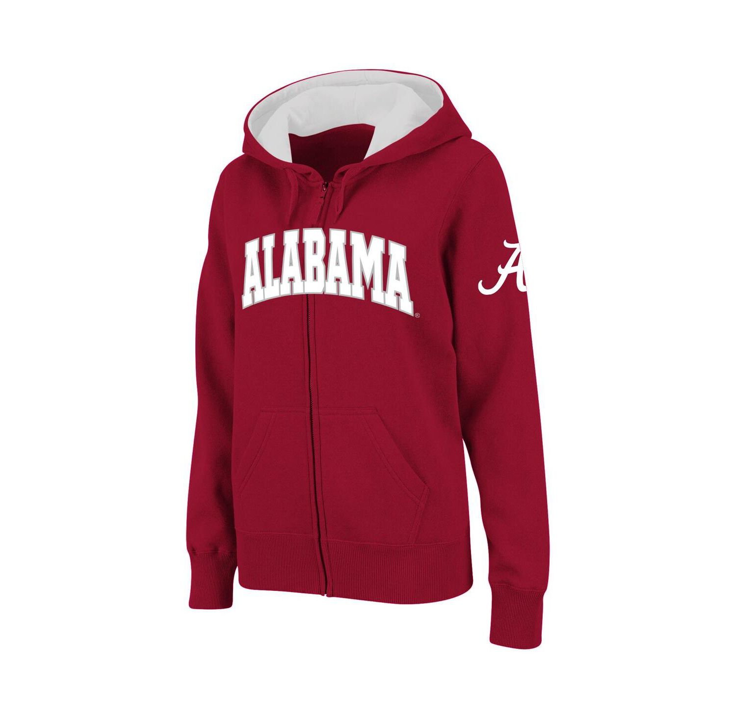 Women's Crimson Alabama Crimson Tide Arched Name Full-Zip Hoodie