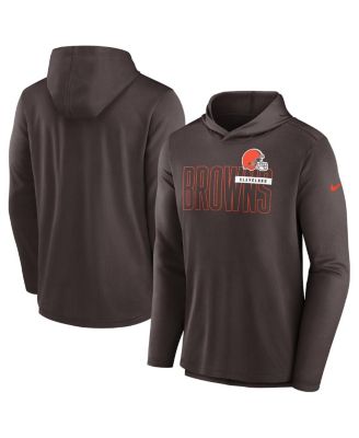 Men's Brown Cleveland Browns Performance Team Pullover Hoodie