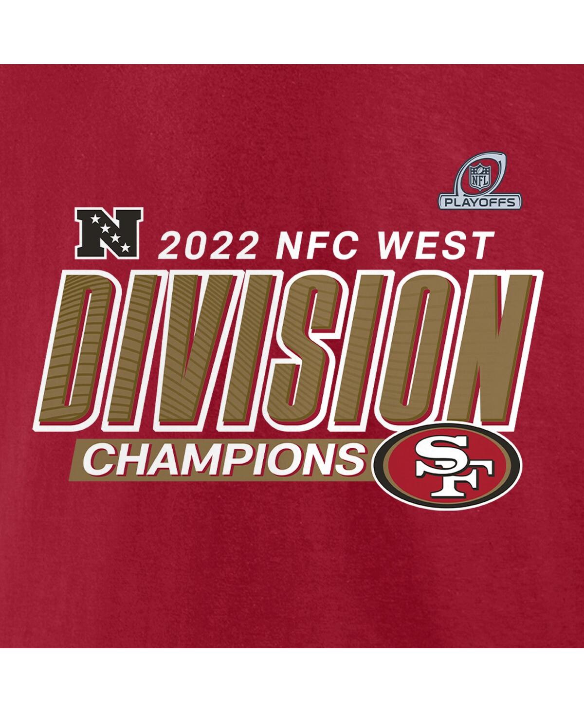 Men's FanaticsSan Francisco 49ers 2022 Nfc West Division Champions Big and Tall Divide and Conquer T-shirt - Scarlet