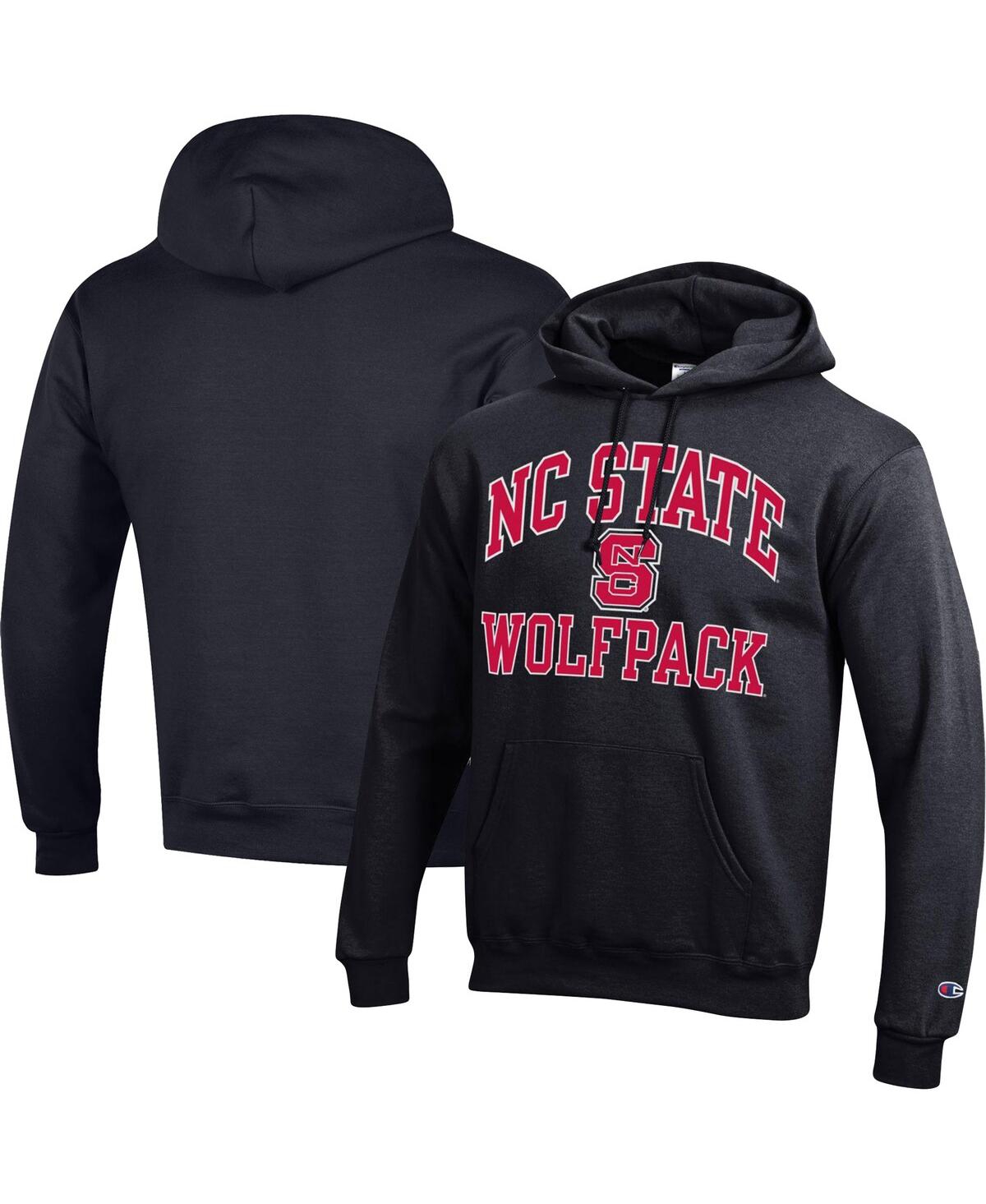 Shop Champion Men's  Black Nc State Wolfpack High Motor Pullover Hoodie