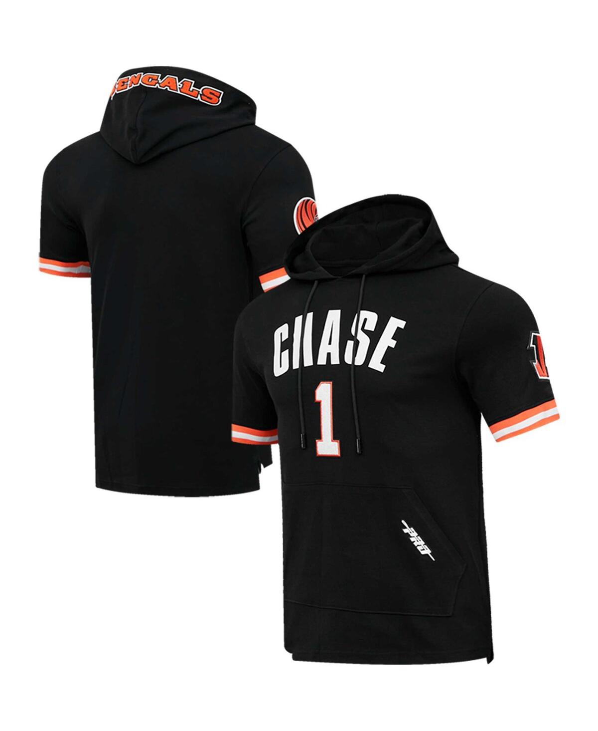 PRO STANDARD MEN'S PRO STANDARD JA'MARR CHASE BLACK CINCINNATI BENGALS PLAYER NAME AND NUMBER HOODIE T-SHIRT 