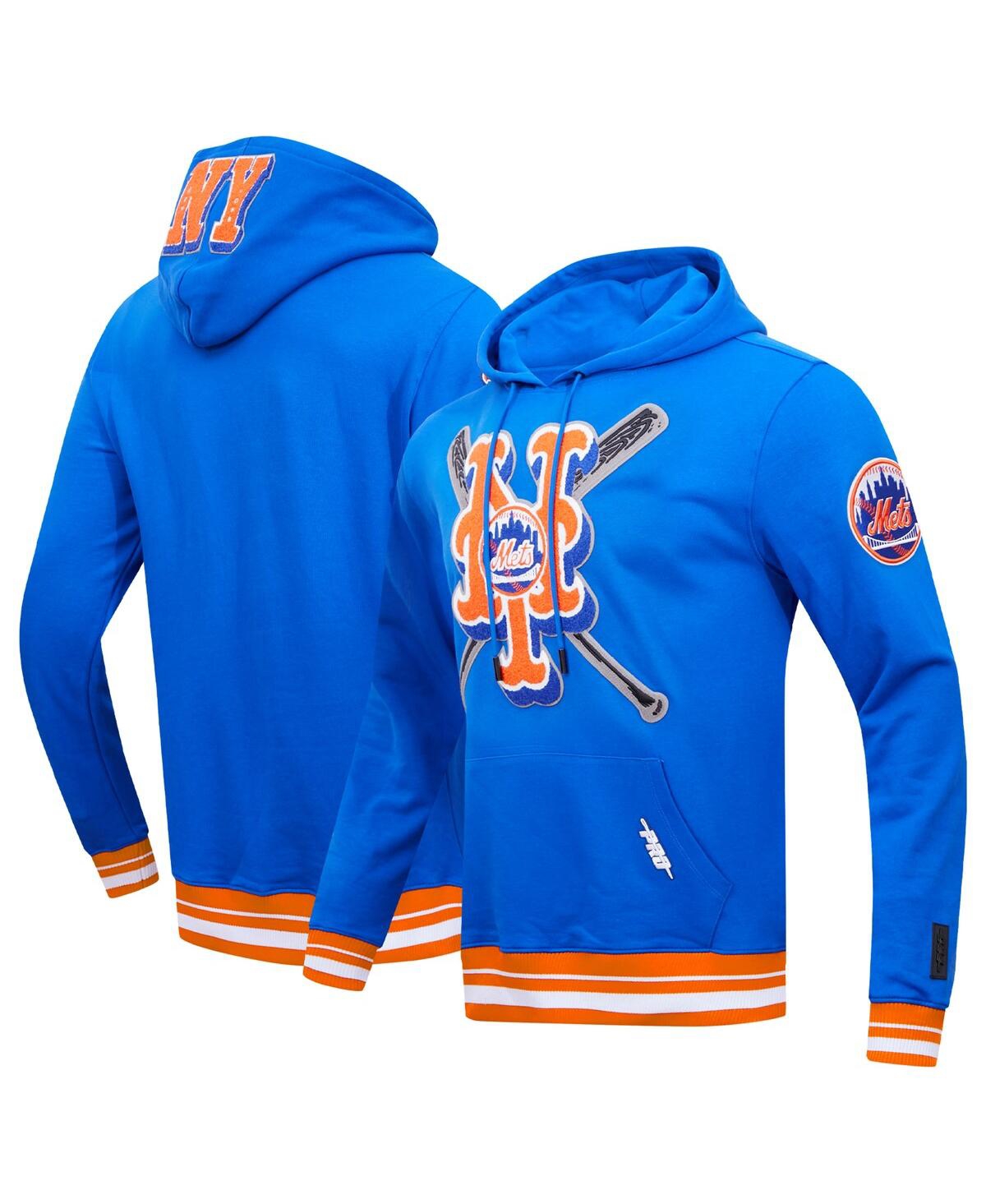 Shop Pro Standard Men's  Royal New York Mets Mash Up Logo Pullover Hoodie