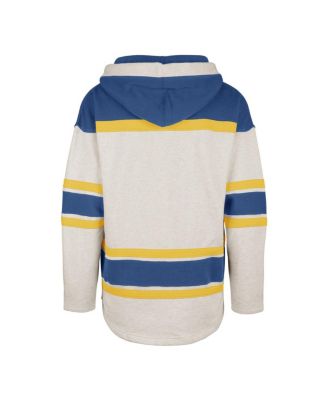 Men's Oatmeal St. Louis Blues Rockaway Lace-Up Pullover Hoodie