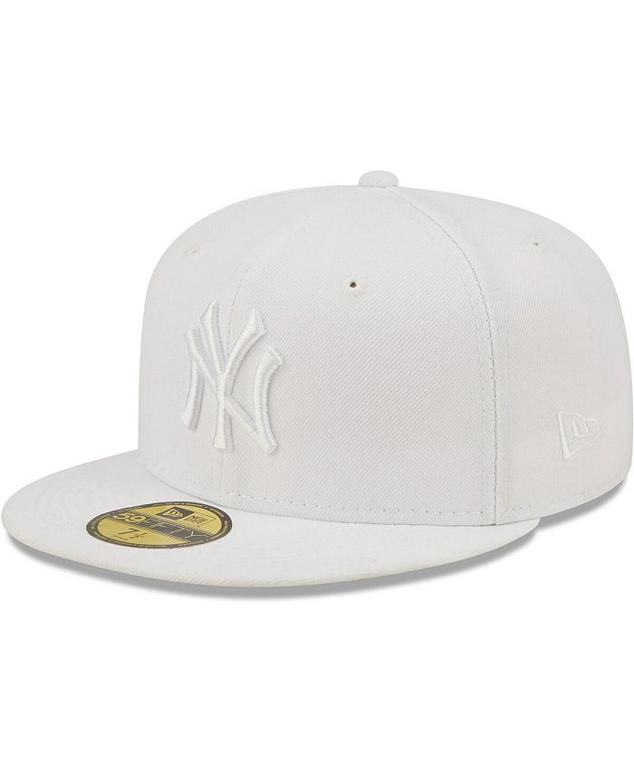 New Era Men's New York Yankees White on White 59FIFTY Fitted Hat - Macy's