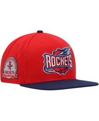 Men's Mitchell & Ness Red, Navy Houston Rockets Hardwood Classics 40th ...
