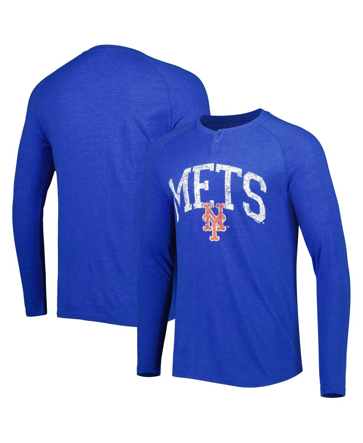 Men's Concepts Sport Royal New York Mets Inertia Raglan Long Sleeve Henley T-shirt - Royal