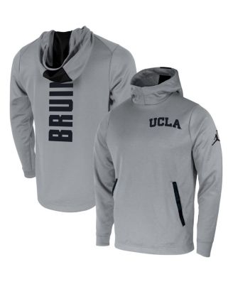 Men's Gray UCLA Bruins 2-Hit Performance Pullover Hoodie