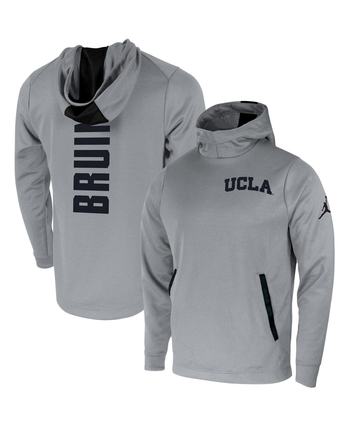 Shop Jordan Men's  Gray Ucla Bruins 2-hit Performance Pullover Hoodie