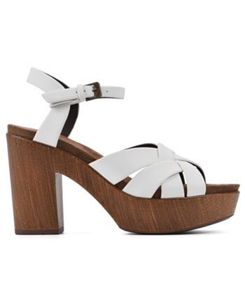 Sandali White Mountain Achiever – Tomaia Artificiale, Tacco Plateau, Chiusura Fibbia, Colore Marrone/oro, Taglia 37.5 EU