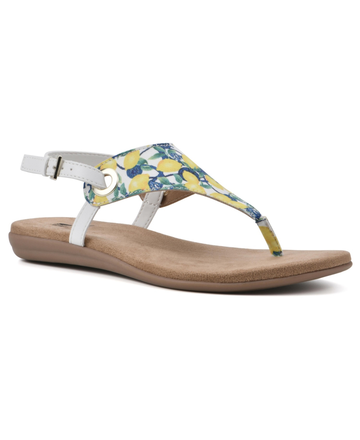 White Mountain Women's London Thong Flat Sandals - Multi, Fab- Textile