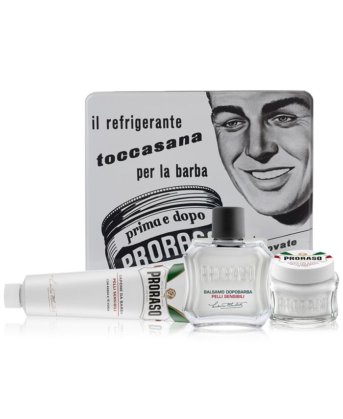 Proraso 4-Pc. Vintage Toccasana Tin Gift Set - Sensitive Skin Formula -  Macy's