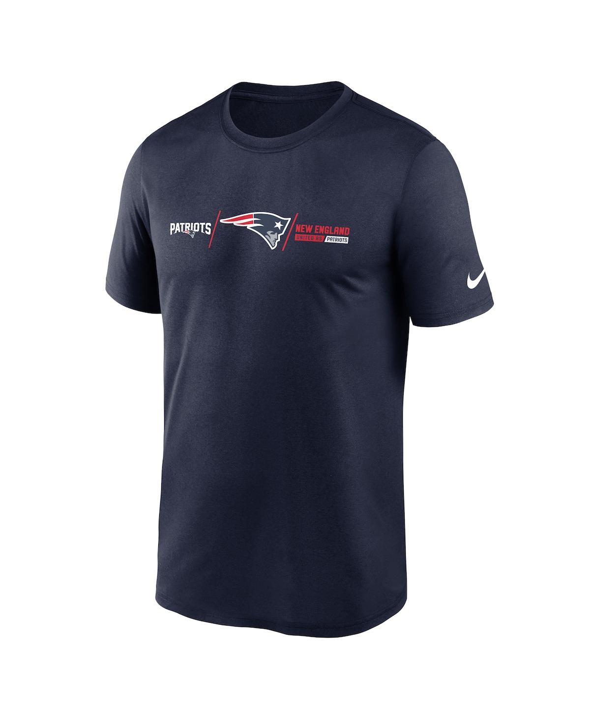Nike Navy New England Patriots Horizontal Lockup Legend T-shirt In Navy