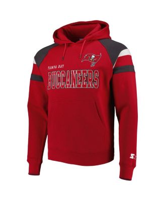 Men's Red Tampa Bay Buccaneers Draft Fleece Raglan Pullover Hoodie