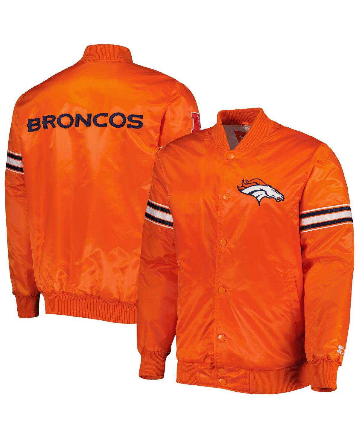 Starter Men's  Orange Denver Broncos The Pick And Roll Full-snap Jacket