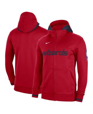 Men's Red Washington Wizards Authentic Showtime Performance Full-Zip Hoodie