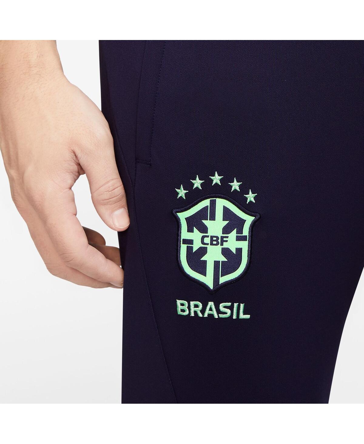 Nike Men's  Navy Brazil National Team Strike Performace Track Pants In Navy