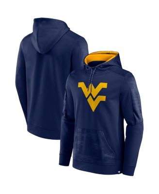 Men's Navy West Virginia Mountaineers On The Ball Pullover Hoodie