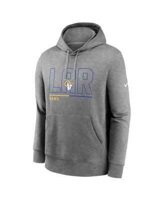 Men's Heathered Gray Los Angeles Rams City Code Club Fleece Pullover Hoodie