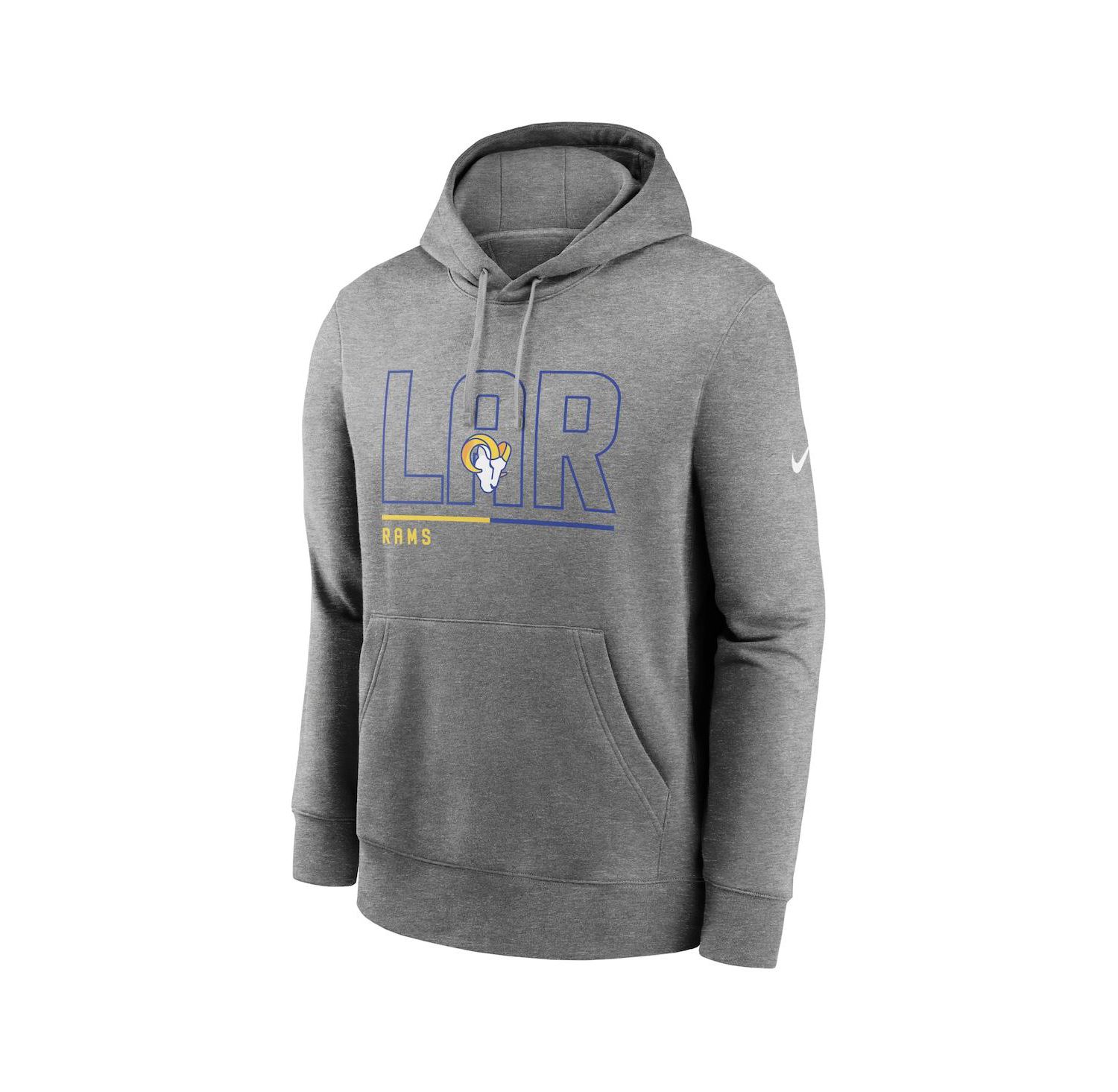 Men's Heathered Gray Los Angeles Rams City Code Club Fleece Pullover Hoodie