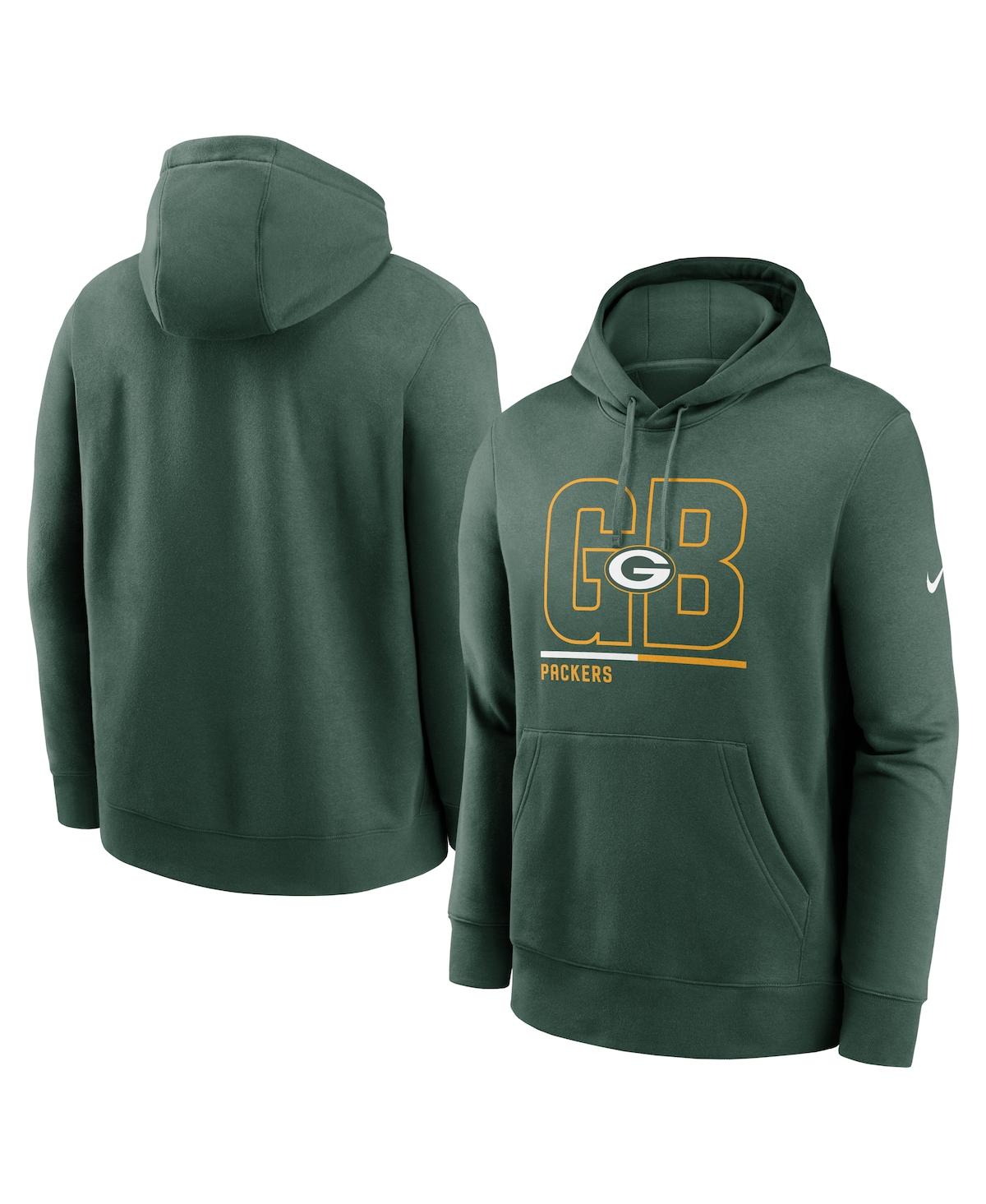 Shop Nike Men's  Green Green Bay Packers City Code Club Fleece Pullover Hoodie