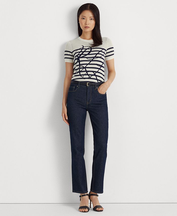 Ralph Lauren Womens Striped Trim Sweatshirt main image 1