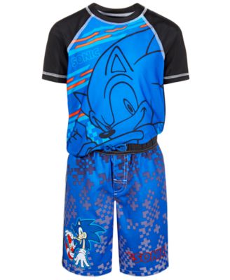 Maglietta Rash Guard Sonic Per Bambini - Licenza Ufficiale | Top Nuoto Poliestere Ed Elasthane - Foto 3