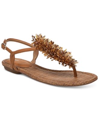 Sam Edelman - Women's Brinda Beaded T-Strap Flat Sandals