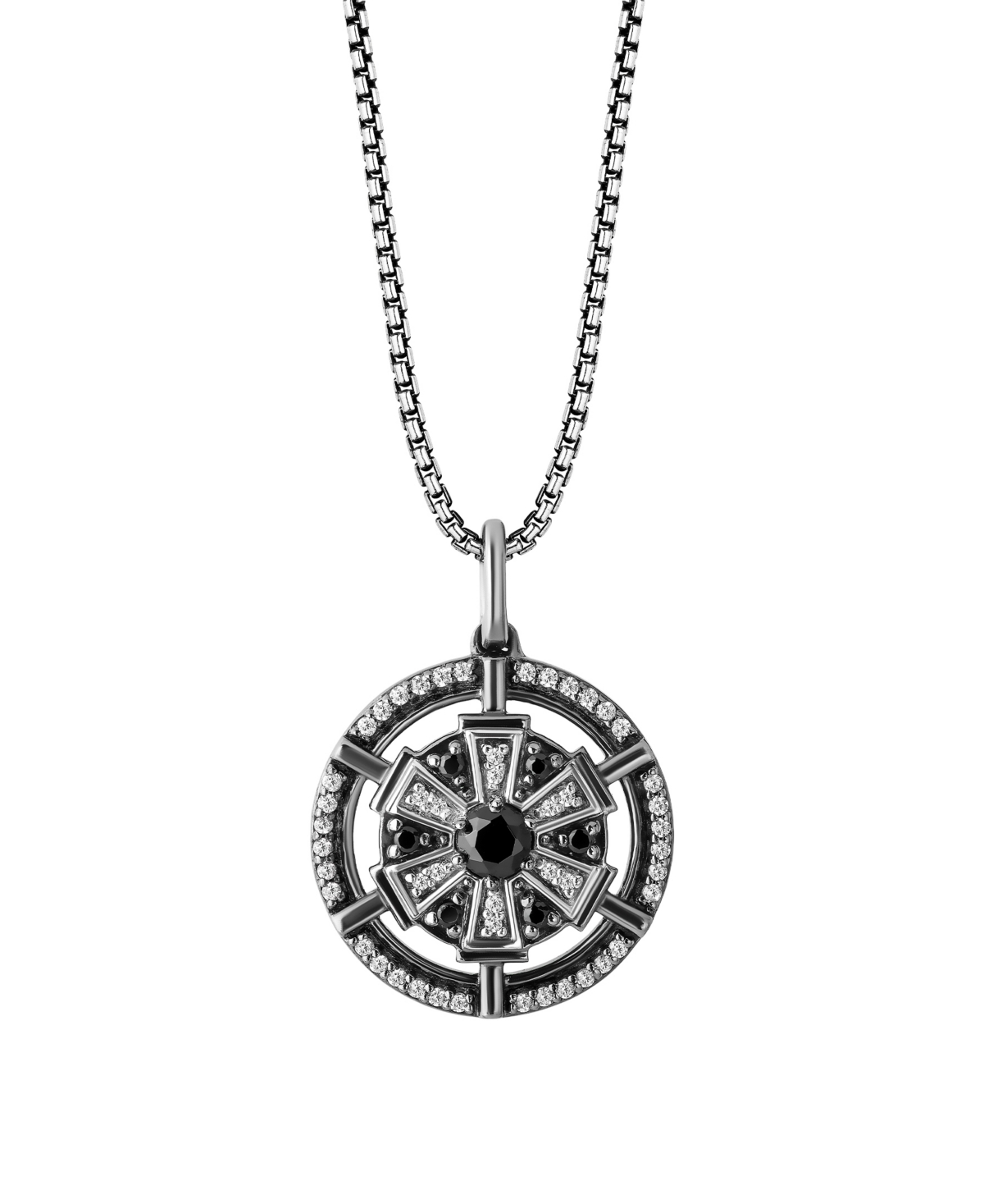 Star Wars The Imperial Diamond Pendant Necklace (1/4 Ct. T.w.) In Black Rhodium Over Sterling Silver