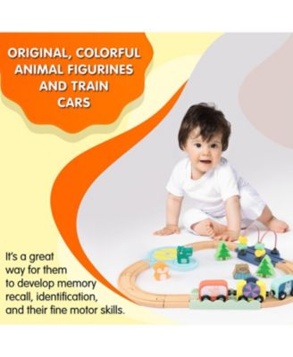 Wooden Railway Jungle 22-Piece Animal Set