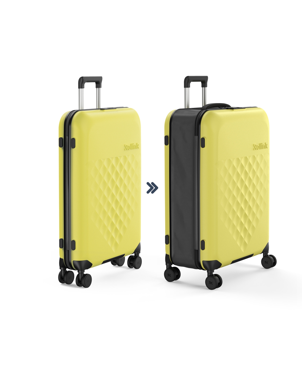 Rollink Flex 360 Large 29" Check-in Spinner Suitcase In Bright Yellow