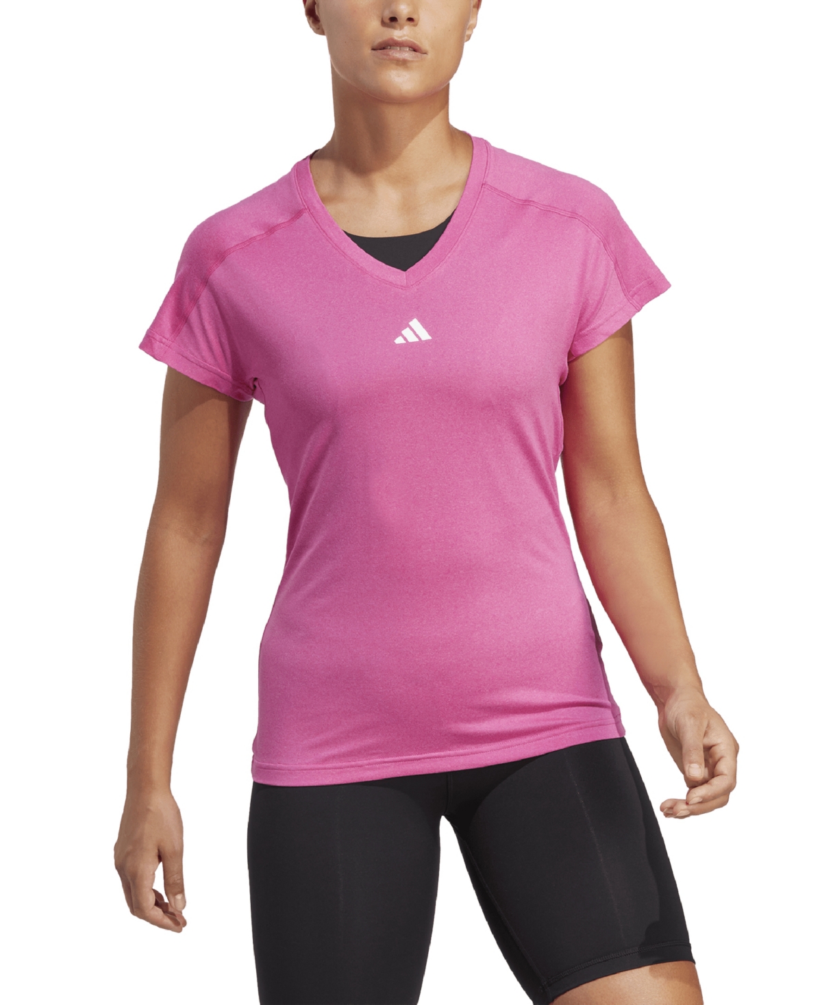 adidas Women's Training Essentials Logo V-neck T-shirt
