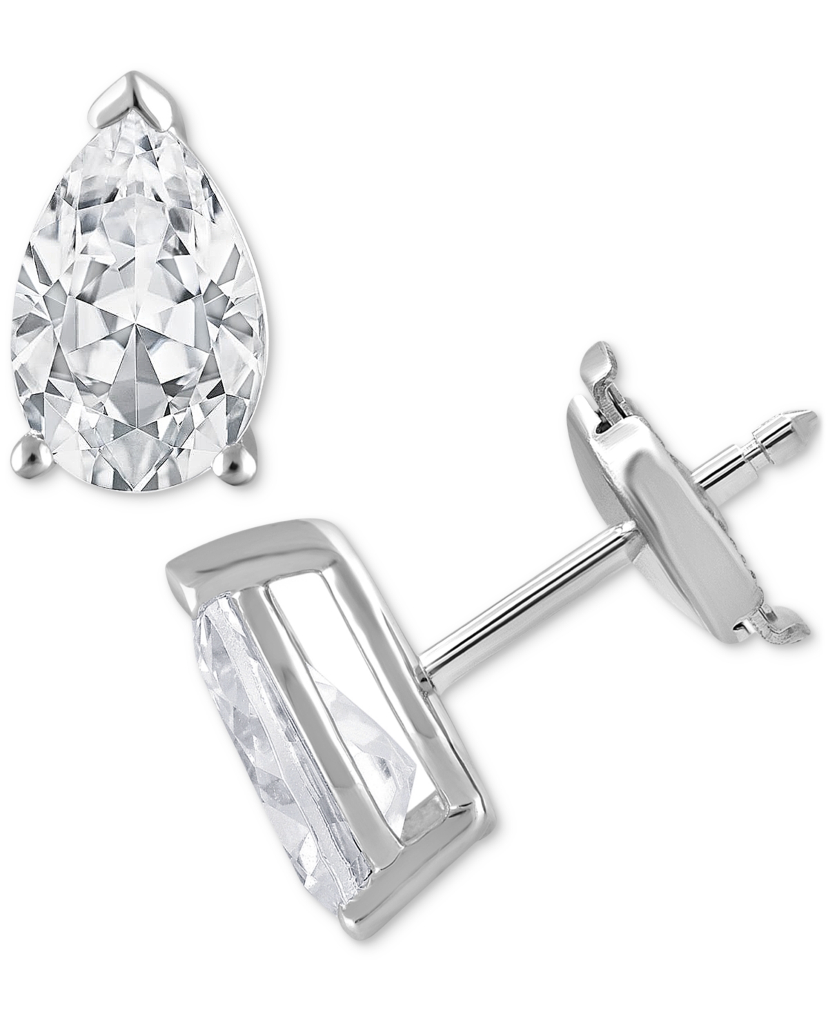Badgley Mischka Certified Lab Grown Diamond Pear Stud Earrings (6 Ct. T.w.) In 14k Gold In White Gold